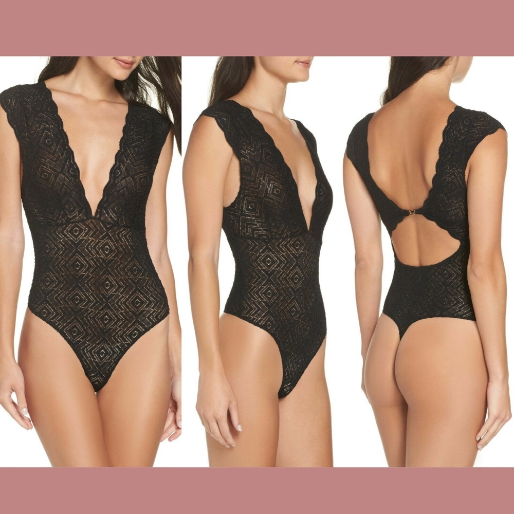 NWT $88 Free People Intimately FP Everyday Okay Thong‎ Bodysuit [SZ XS ]